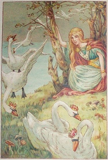 The Wild Swans Frank C Papē Fairytale Illustration Fairytale