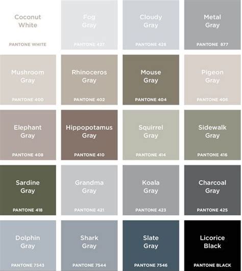 Pin By Mitsu On Color Palettes Grey Color Names Shades Of Gray Color