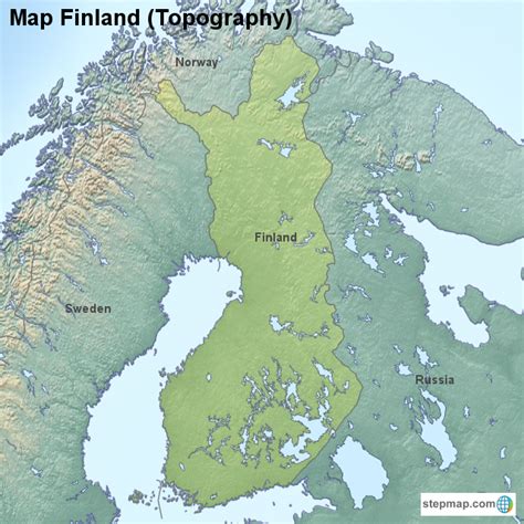 Stepmap Map Finland Topography Landkarte Für Finland