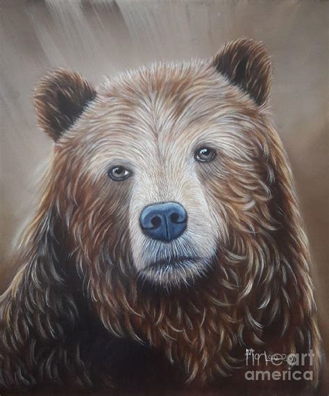 Brown Bear Painting Painting By Mo Lee Fine Art America