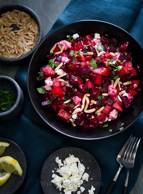 Goats' cheese, walnut and beetroot. Roasted Beet Salad with Feta Cheese and Lemon Vinaigrette ...