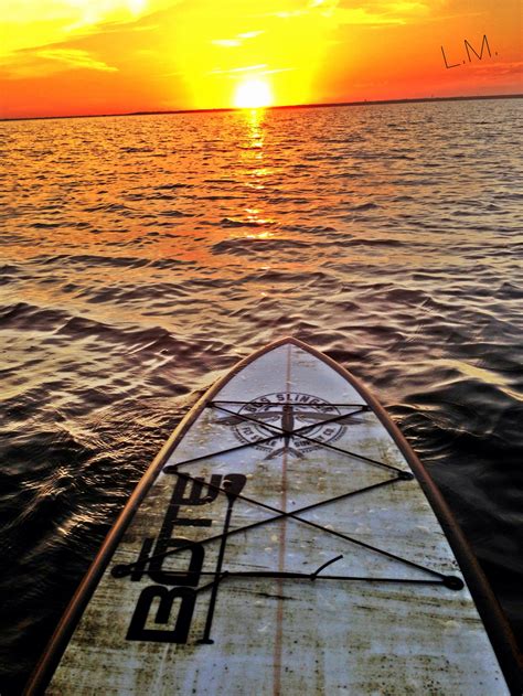 Out Paddle Boarding In The Sunset Bote Board Paddle Boarding Workout