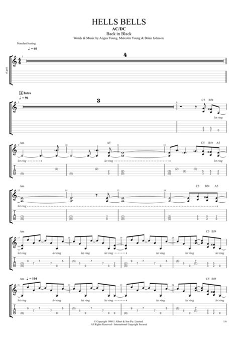 Hells Bells Tab By Acdc Guitar Pro Full Score Mysongbook