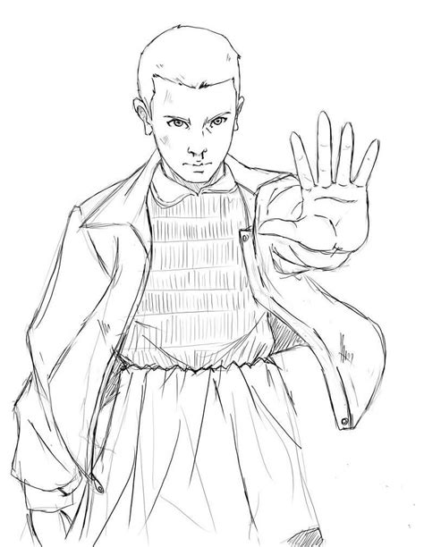 Free Stranger Things coloring pages Eleven Stranger things art