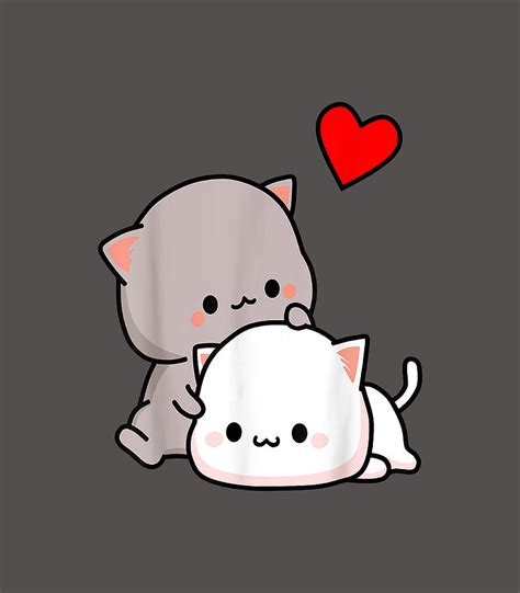 Mochi Peach Cat Goma Love Is Kind Love Hugs Kisses Digital Art By Loki