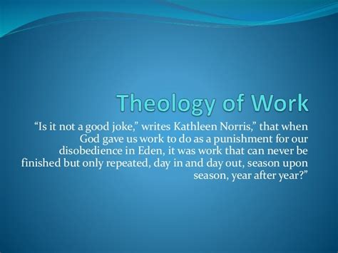 Theology Of Work