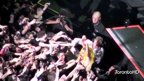 Lady Gaga Crowd Surfing In Toronto Youtube