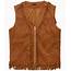 Mens MJC021 Cowboy Brown Suede Fringe Vest  Jackets Creator