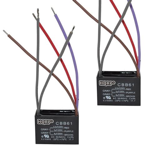 Posted by anonymous on apr 01, 2014. HQRP 2-Pack Ceiling Fan Capacitor CBB61 3.5uf+5uf+6uf 5 ...