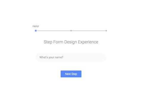 Step Form Design Concept Uplabs