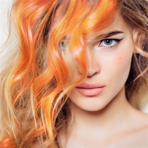This wash out hair color is designed for both blondes and brunettes and is suitable for all hair types so everyone can get in on the fun. Tangerine Temporary Hair Color | Colorme Tangerine | Wash Out