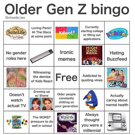 500 x 698 png 147 кб. Gen Z, what do y'all think of this bingo? : GenZ