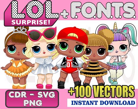 100 Lol Surprise Doll Vectors In Cdr Png And Svg Instant Download