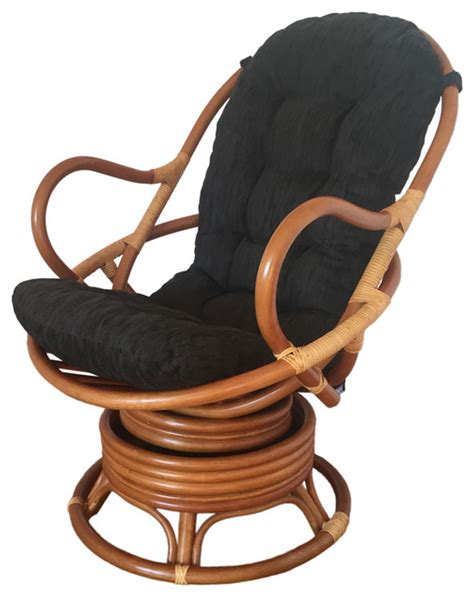 Rattan Swivel Rocking Chair David Tropical Rocking Chairs By