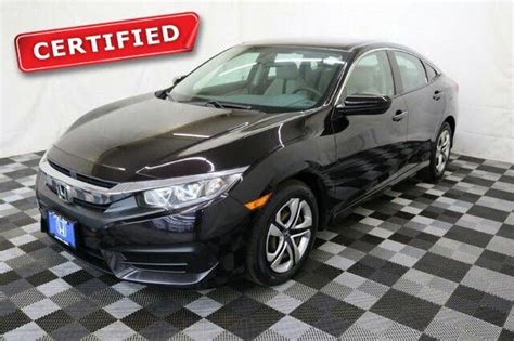Certified Pre Owned Cpo 2016 Honda Civic Lx For Sale Cargurus