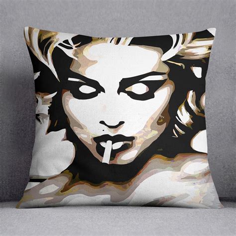 Madonna Naked With Cigarette Cushion Canvas Art Rocks Canvas Art