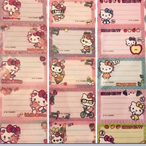 Hello Kitty Name Labels Hobbies And Toys Stationery And Craft Craft