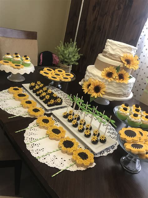 Lemon zest and sunflower wedding ideas: Sunflower table dessert party ideas | Sunflower themed ...