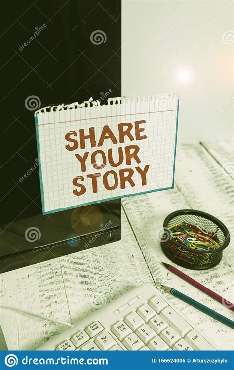 Writing Note Showing Share Your Story Business Photo Showcasing Asking