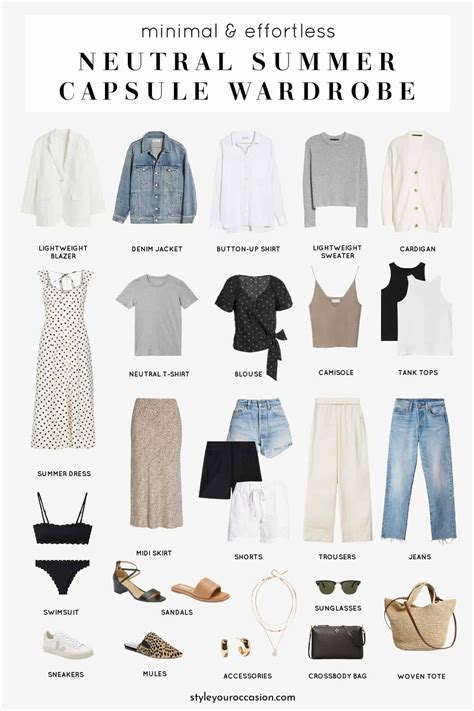 2023 Summer Capsule Wardrobe Checklist Effortless Outfits