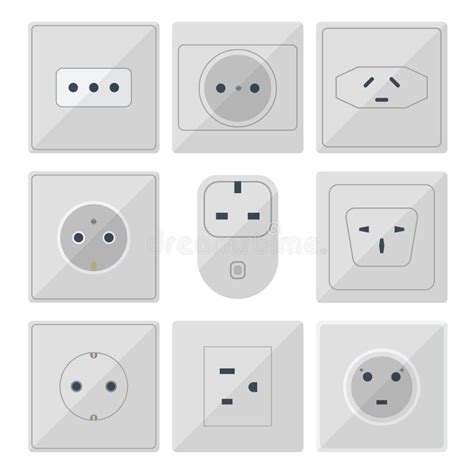 Plugs And Outlets Stock Illustration Illustration Of Gray 8884634