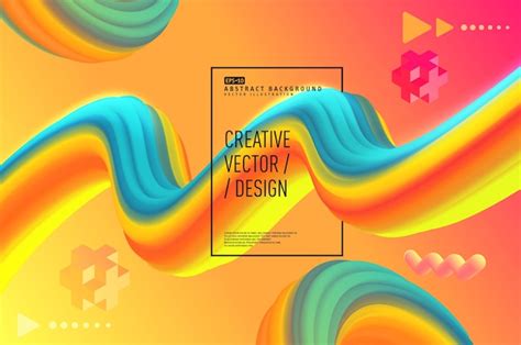 Premium Vector Liquid Abstract 3d Poster Design