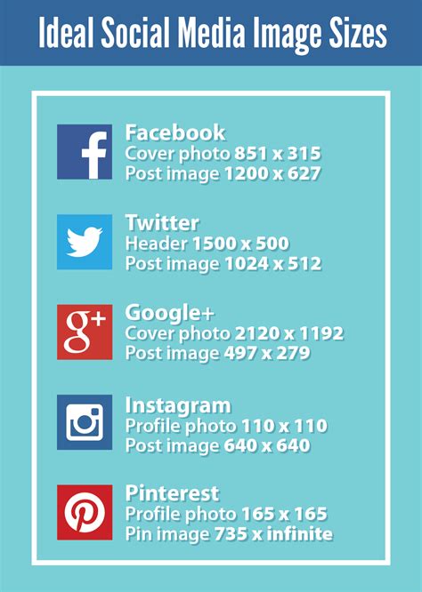 Ideal Social Media Sizes Cheat Sheet — Charming Ink