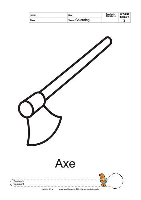 Axe Coloring Coloring Pages
