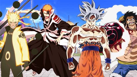 Goku Naruto Ichigo And Luffy By L Dawg211 On Deviantart