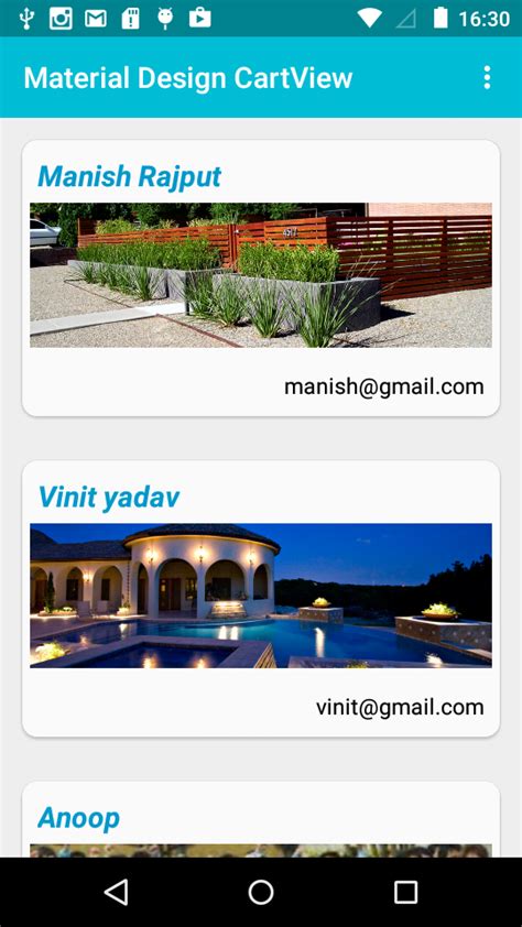 1631/udp # visit view pammratc 1632/tcp # pammratc pammratc 1632/udp # pammratc pammrpc 1633/tcp # pammrpc pammrpc. Android Material Design Custom List with CardView and ...