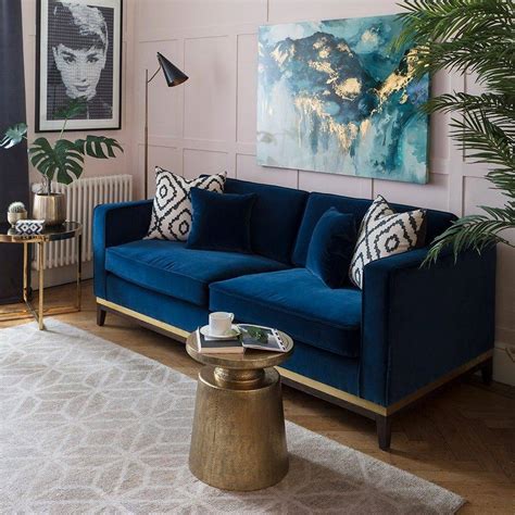 Blue Velvet Sofa Decorating Ideas Cabinets Matttroy