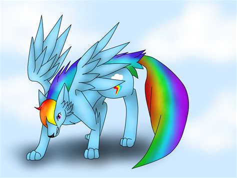 Wolf Rainbow Dash By Shinkou San On Deviantart