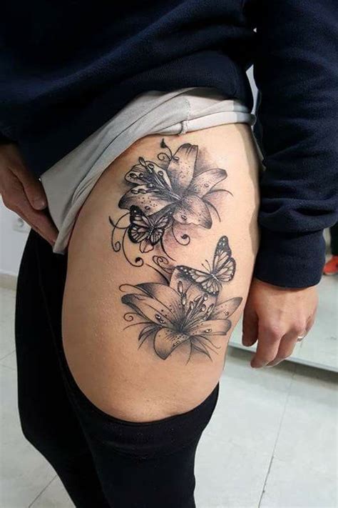 Hipthigh Tattoo Thigh Tattoos Women Hip Thigh Tattoos Rose Tattoo Thigh Kulturaupice