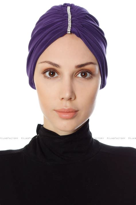 Aynur Purple Turban Hijab