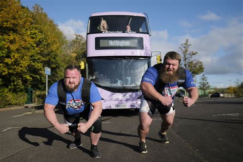 Ultimate Strongman Train For The Championships With A Double Decker Bus