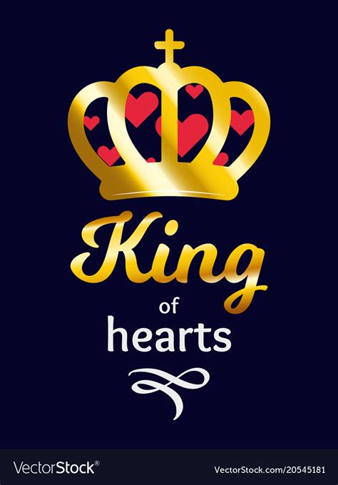 King Of Hearts Royalty Free Vector Image Vectorstock