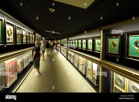 Gold Records On Display In The Trophy Room At Graceland The Home Of