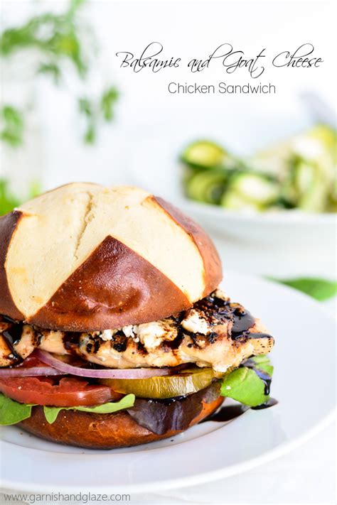 Ounce goat cheese (any kind, i made this with only.5 oz goat cheese last night and it was still delicious and 40 calor). Balsamic & Goat Cheese Chicken Sandwich