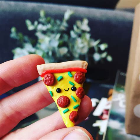 Pizza Slice Magnet Polymer Clay Fridge Magnets Cute Food Magnets