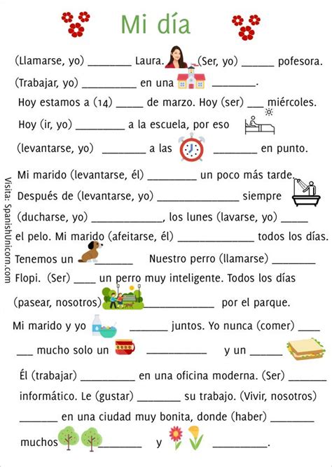 Verbos Reflexivos Regulares Ejercicios Spanish Classroom Activities