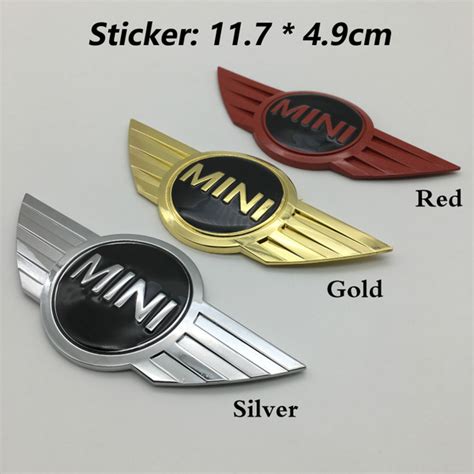 Car Styling 3d Metal Chrome Mini Cooper Sticker For Mini Car Front And