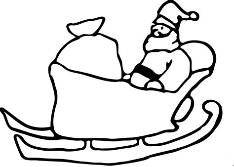 Xmas Stuff For Christmas Santa Sleigh Coloring Page