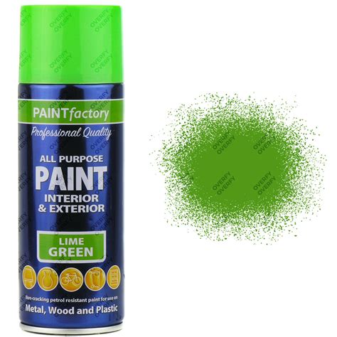 2 X 400ml All Purpose Lime Green Gloss Spray Paint Household Car