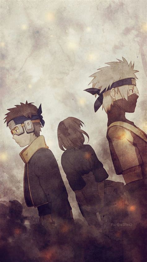 Free Download Free Download Kakashi Obito Y Rin Mobile Wallpaper Naruto