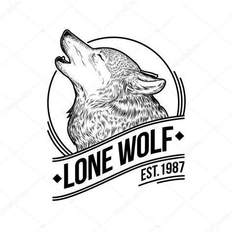 Vector Illustration Of A Howling Wolf Stock Vector Image By