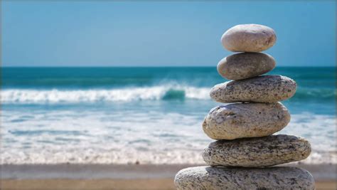 Zen Balance Stone On The Sand To The Beach 1920x1080 Hd Stock Video Clip