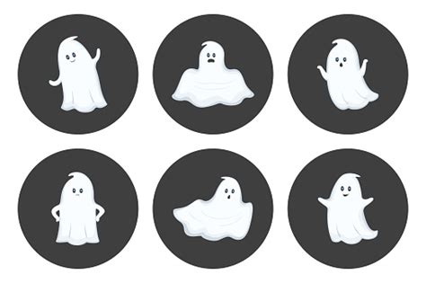 Set Of Ghost Avatars Vector Illustration Stock Illustration Download