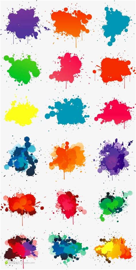 Color Pigment Splash Effect Decorative Elements Png Clipart