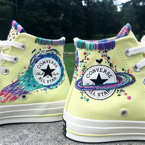 embroidery on shoes diy converse converse sneakers converse all star converse high cute