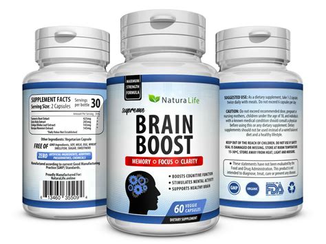Brain Booster Nootropic Supplement Herbal Formula Memory Mental Focus